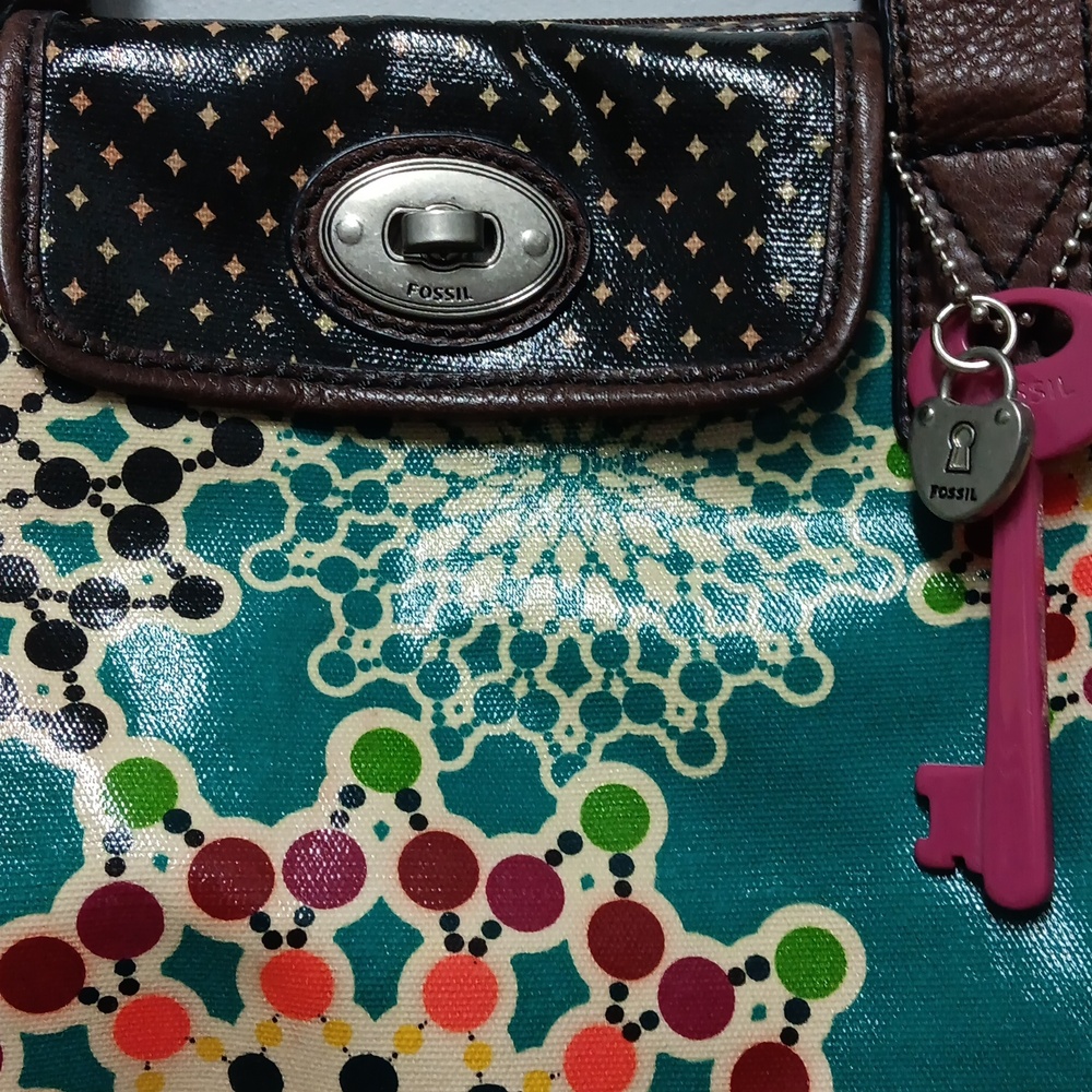 Fossil Bright Multi Keyper Tote Bag - image 2